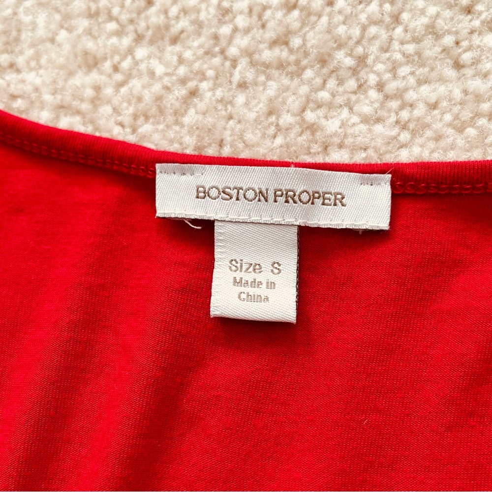 Boston Proper Rhinestone Zip Front Top - Picture 6 of 9